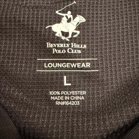 Beverly Hills Polo Club Black Long Sleeve Thermal Top β Size L | Streetwear - Picture 8 of 8